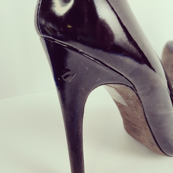 Kurt Geiger Black Patent Leather Stiletto Pumps 4" Heels Round Toe Sz 38 - Picture 13 of 15